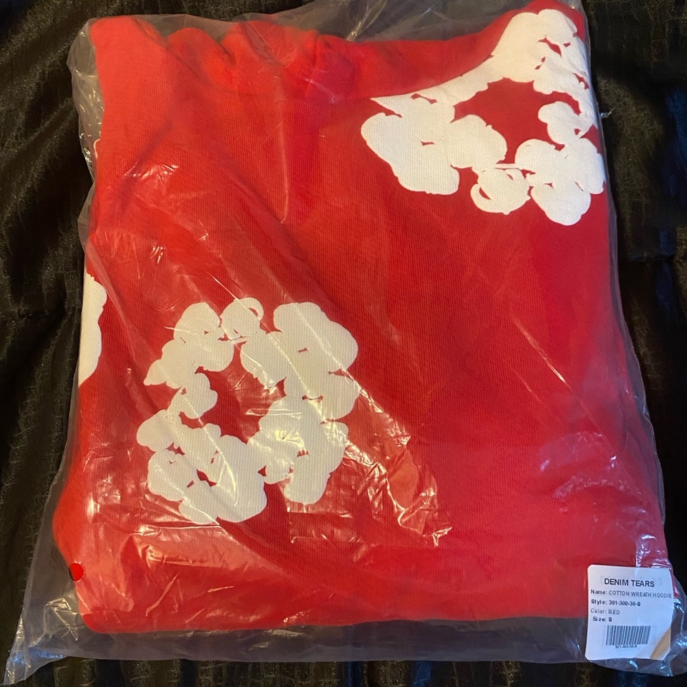 Red Denim Tears Hoodie Men’s Size Small